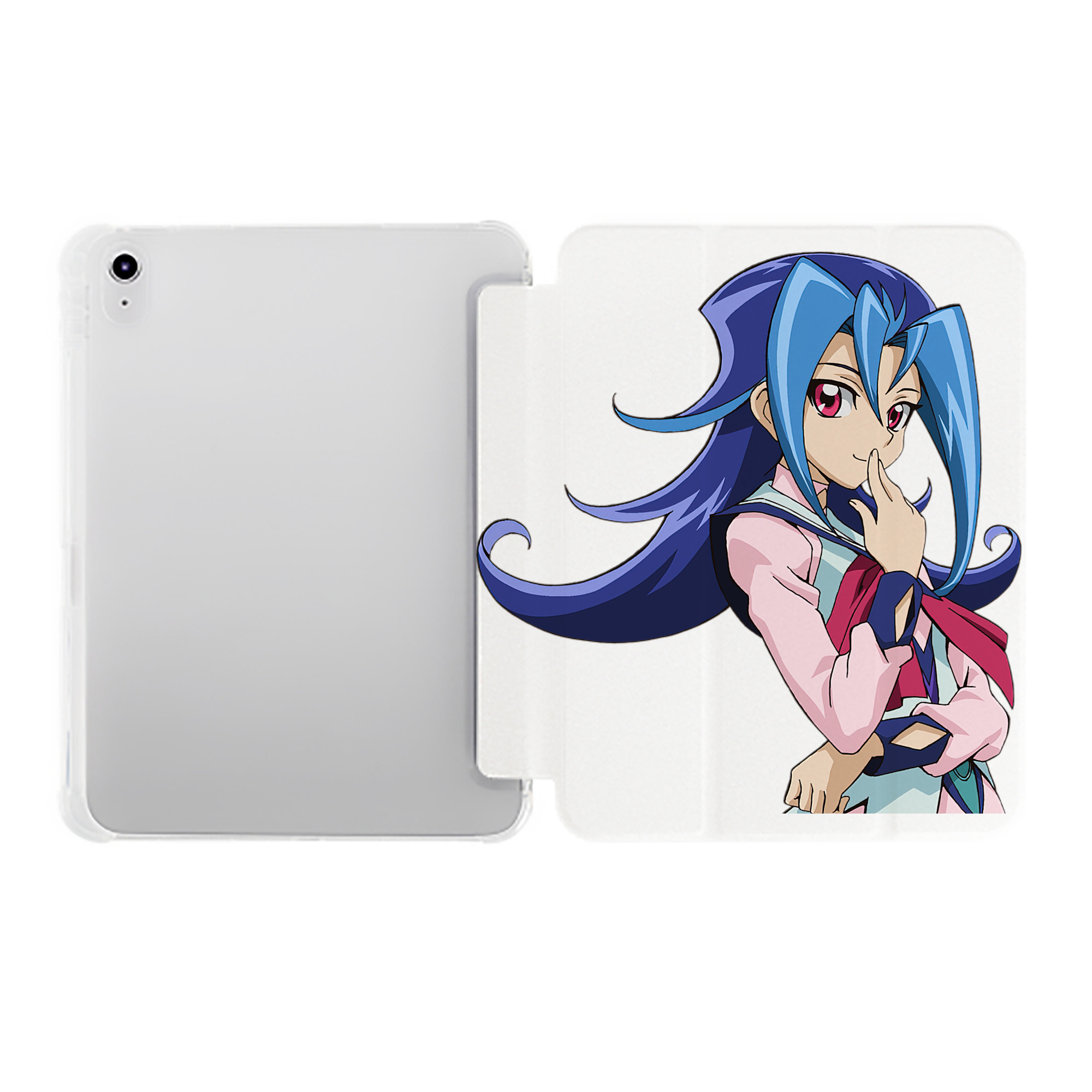 （画像用） 遊☆戯☆王 Yu-Gi-Oh! IPad ケース ペン収納付き 三つ折りスタンド PUレザー×シリコン 対応機種9.5/10.5/10.9インチ